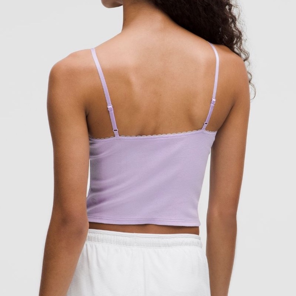 Lululemon Cotton Pointelle Cropped Cami Tank - Picture 3 of 16
